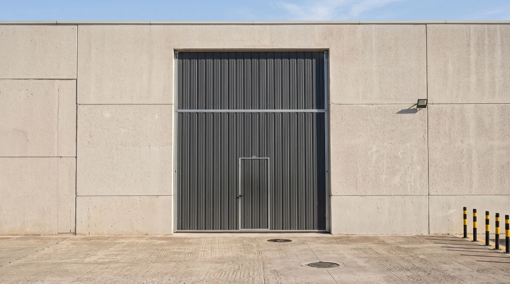 Puerta contrapesada preleva gris
